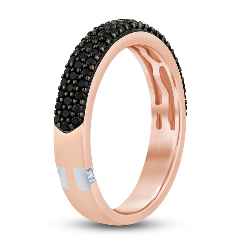 Main Image 2 of Pnina Tornai Black Diamond Ring 1/2 ct tw Round 14K Rose Gold