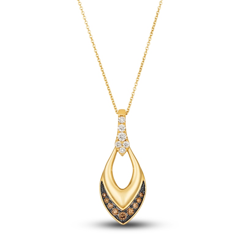 Le Vian Diamond Pendant Necklace 1/3 ct tw Round 14K Honey Gold 19"