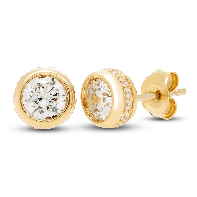 Diamond Earrings 1-1/2 ct tw Round 18K Yellow Gold