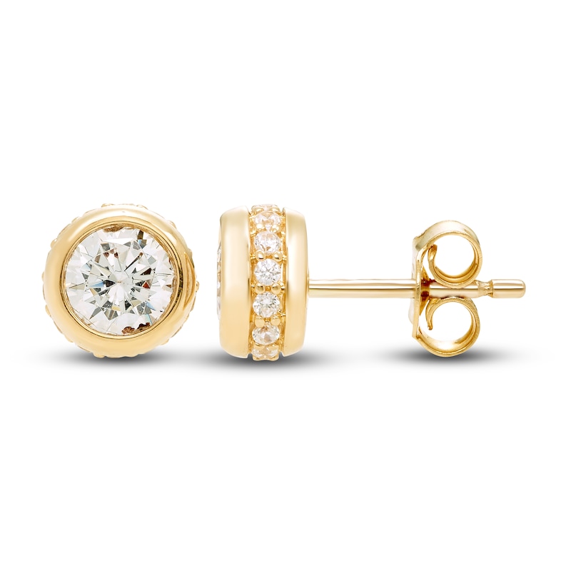 Diamond Earrings 1-1/2 ct tw Round 18K Yellow Gold