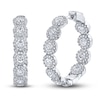 Thumbnail Image 1 of Shy Creation Diamond Hoop Earrings 2-5/8 ct tw Round 14K White Gold SC55020052