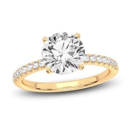 Lab-Grown Diamond Engagement Ring 2-1/4 ct tw Round 14K Yellow Gold