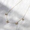 Thumbnail Image 3 of Juliette Maison Black Diamond Station Name Necklace 1-3/8 ct tw Round 10K Yellow Gold