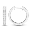 Thumbnail Image 0 of Diamond Hoop Earrings 1/2 ct tw Baguette 10K White Gold