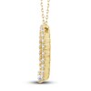 Thumbnail Image 2 of Diamond Circle Pendant Necklace 2 ct tw Round 14K Yellow Gold 18"