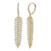 Thumbnail Image 0 of Shy Creation Diamond Feather Earrings 1/2 ct tw Round 14K Yellow Gold SC55004558V2