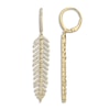 Shy Creation Diamond Feather Earrings 1/2 ct tw Round 14K Yellow Gold SC55004558V2