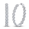 Thumbnail Image 1 of Shy Creation Diamond Hoop Earrings 4 ct tw Round 14K White Gold SC55020046