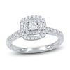Thumbnail Image 1 of Princess & Round Diamond Fashion Ring 1/2 ct tw 10K White Gold