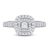 Thumbnail Image 3 of Princess & Round Diamond Fashion Ring 1/2 ct tw 10K White Gold