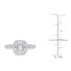 Thumbnail Image 4 of Princess & Round Diamond Fashion Ring 1/2 ct tw 10K White Gold
