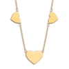 Thumbnail Image 1 of Engravable Multi-Heart Necklace 14K Yellow Gold 16&quot; to 18&quot; Adjustable