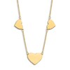 Thumbnail Image 2 of Engravable Multi-Heart Necklace 14K Yellow Gold 16&quot; to 18&quot; Adjustable