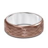 Thumbnail Image 3 of Men's Hammered Wedding Band Brown Tungsten 8.0mm