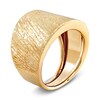 Thumbnail Image 1 of Italia D'Oro Groove Speckle Ring 14K Yellow Gold 15.0mm
