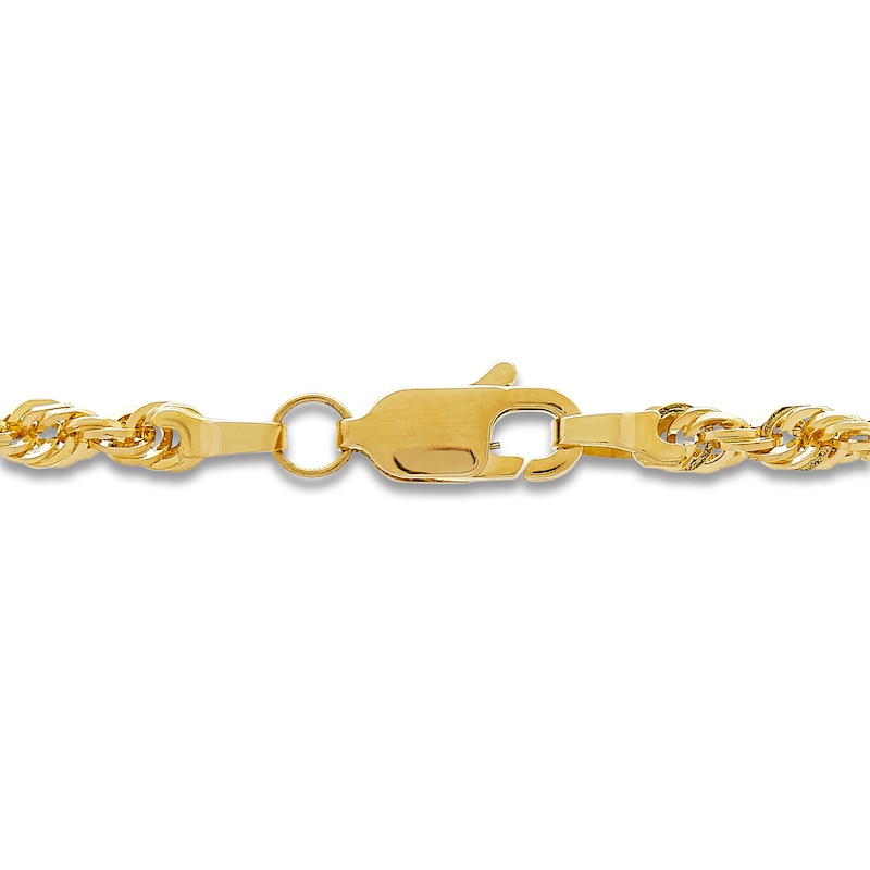 Main Image 2 of Solid Glitter Rope Necklace 14K Yellow Gold 22" 3.0mm