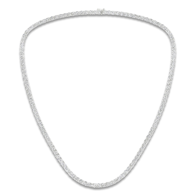 Lab-Created Diamond Tennis Necklace 20 ct tw 14K White Gold