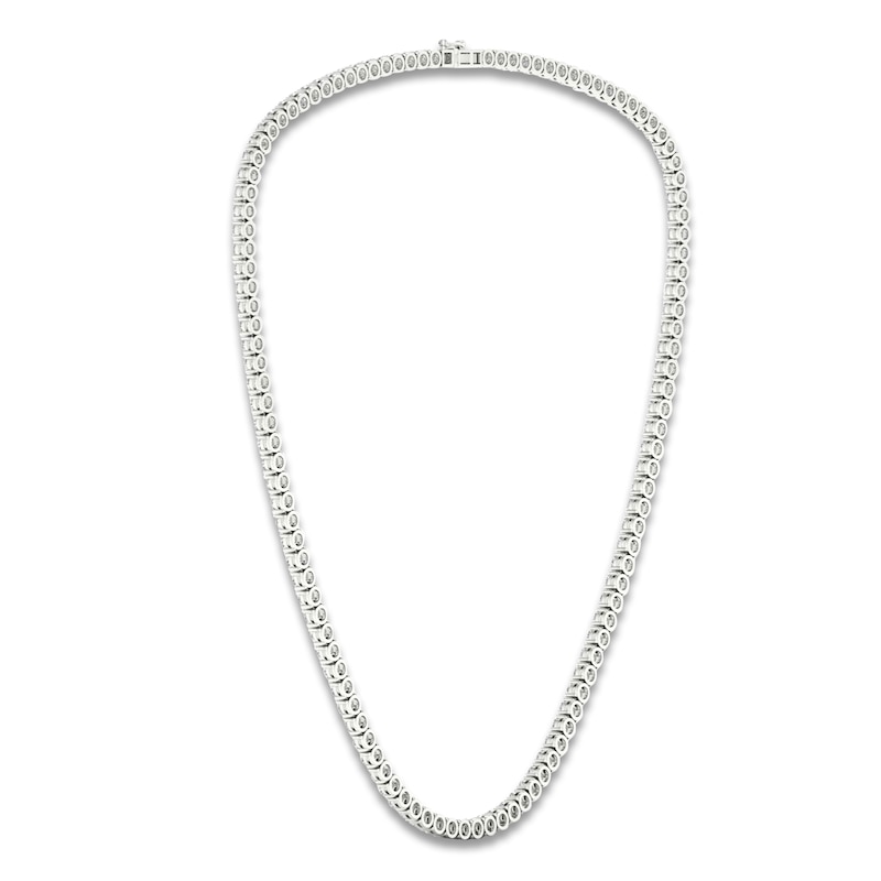 Lab-Created Diamond Tennis Necklace 20 ct tw 14K White Gold