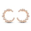 Thumbnail Image 1 of Diamond Spiral Hoop Earrings 1/2 ct tw Round 14K Rose Gold