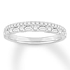 Thumbnail Image 1 of Diamond Anniversary Band 3/8 ct tw Baguette/Round 14K White Gold