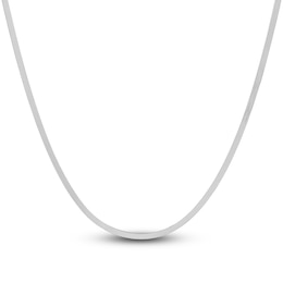 Italia D'Oro Herringbone Necklace 14K White Gold 2.9mm