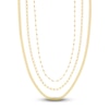 Thumbnail Image 0 of Beaded, Paperclip & Bismark Chain Necklace Set 14K Yellow Gold