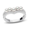 Thumbnail Image 1 of Yoko London Akoya Cultured Pearl Ring 1/5 ct tw Diamonds 18K White Gold