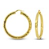Thumbnail Image 2 of Diamond-Cut Hoop Earrings 14K Yellow Gold 40mm