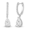 Thumbnail Image 2 of Diamond Huggie/Dangle Earrings 1 ct tw 14K White Gold