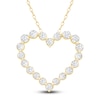 Thumbnail Image 1 of Diamond Heart Pendant Necklace 1/2 ct tw 10K Yellow Gold 18"