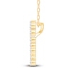 Thumbnail Image 2 of Diamond Heart Pendant Necklace 1/2 ct tw 10K Yellow Gold 18"