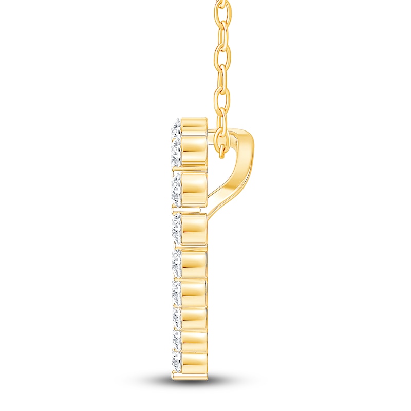 Main Image 2 of Diamond Heart Pendant Necklace 1/2 ct tw 10K Yellow Gold 18"