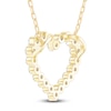 Thumbnail Image 4 of Diamond Heart Pendant Necklace 1/2 ct tw 10K Yellow Gold 18"