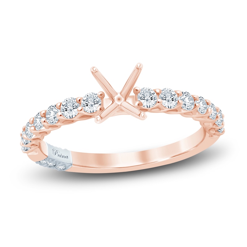 Main Image 1 of Pnina Tornai Diamond Engagement Ring Setting 1/2 ct tw 14K Rose Gold