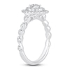 Thumbnail Image 2 of Diamond Double Halo Engagement Ring 3/4 ct tw 14K White Gold