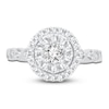 Thumbnail Image 3 of Diamond Double Halo Engagement Ring 3/4 ct tw 14K White Gold