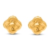 Thumbnail Image 4 of Kallati Round-Cut Natural Pink Sapphire & Diamond Clover Stud Earrings 14K Yellow Gold