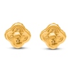 Thumbnail Image 3 of Kallati Round-Cut Natural Pink Sapphire & Diamond Clover Stud Earrings 14K Yellow Gold