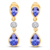 Thumbnail Image 1 of Kallati Natural Tanzanite & Diamond Dangle Earrings 1/20 ct tw 14K Yellow Gold