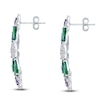 Thumbnail Image 2 of Kallati Natural Tsavorite Garnet, Natural Green & Purple Sapphire Earrings 1-1/2 ct tw Diamonds 14K White Gold