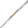 Thumbnail Image 2 of 1933 by Esquire Men's Diamond Curb Chain ID Bracelet 1/4 ct tw 10K Yellow Gold & Sterling Silver 8.5"