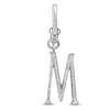 Thumbnail Image 1 of Charm'd by Lulu Frost Diamond Letter M Charm 1/8 ct tw Pavé Round 10K White Gold