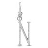 Thumbnail Image 0 of Charm'd by Lulu Frost Diamond Letter N Charm 1/8 ct tw Pavé Round 10K White Gold