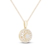 Thumbnail Image 2 of Multi-Diamond Open Halo Necklace 1/4 ct tw 10K Yellow Gold 19"