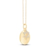 Thumbnail Image 2 of Children's Diamond Star of David Disc Charm Necklace 1/15 ct tw 14K Yellow Gold 13"
