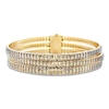 Thumbnail Image 1 of Italia D'Oro Diamond-Cut Cleopatra Three-Row Bracelet 14K Two-Tone Gold