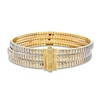 Thumbnail Image 2 of Italia D'Oro Diamond-Cut Cleopatra Three-Row Bracelet 14K Two-Tone Gold