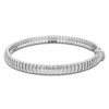 Thumbnail Image 2 of Italia D'Oro Diamond-Cut Domed Cleopatra Bracelet 14K White Gold 7"