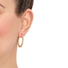 Thumbnail Image 2 of Beaded Hoop Earrings 10K Yellow Gold 29mm