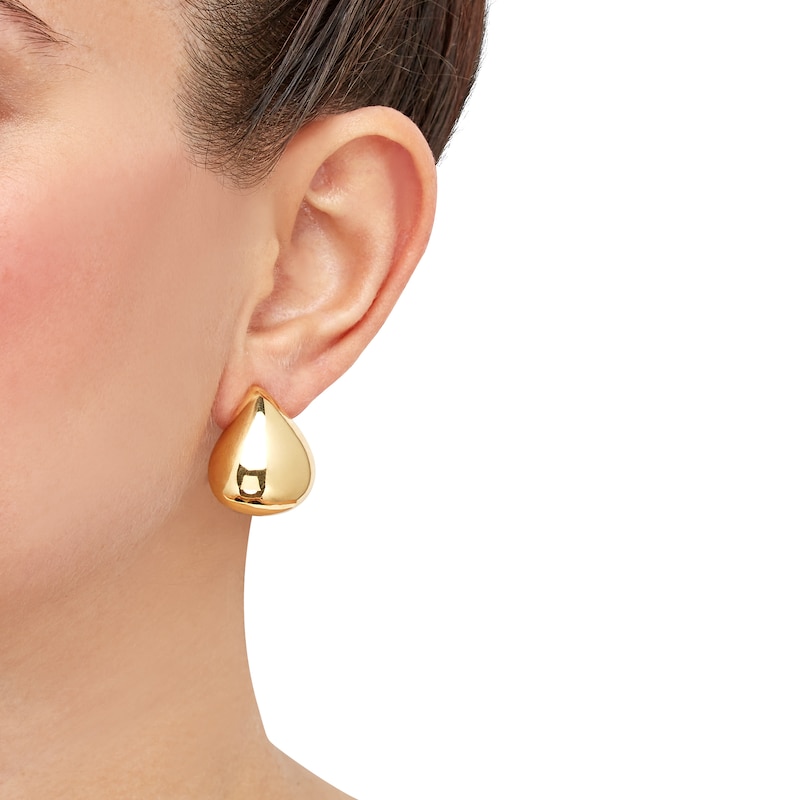 Main Image 2 of Puffed Teardrop Earrings 14K Yellow Gold